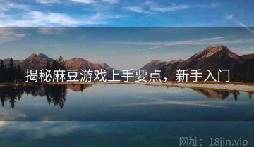 揭秘麻豆游戏上手要点，新手入门