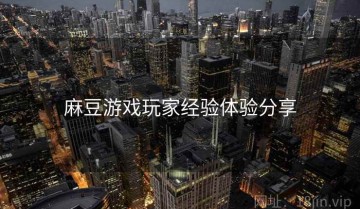 麻豆游戏玩家经验体验分享