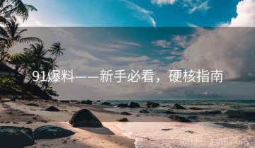 91爆料——新手必看，硬核指南