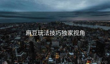 麻豆玩法技巧独家视角