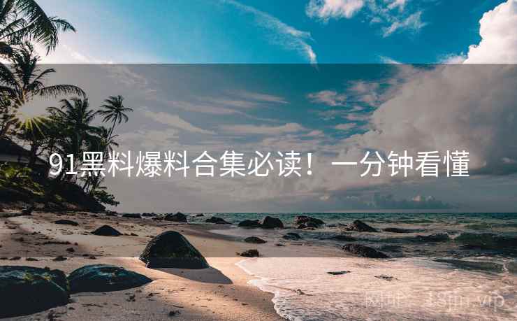 91黑料爆料合集必读！一分钟看懂