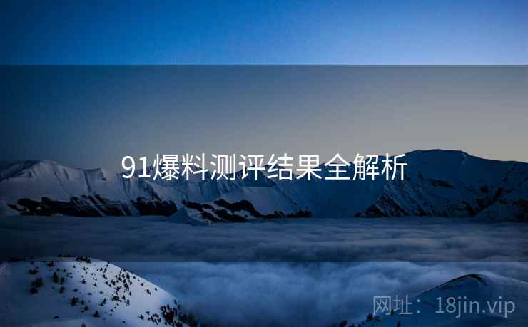 91爆料测评结果全解析