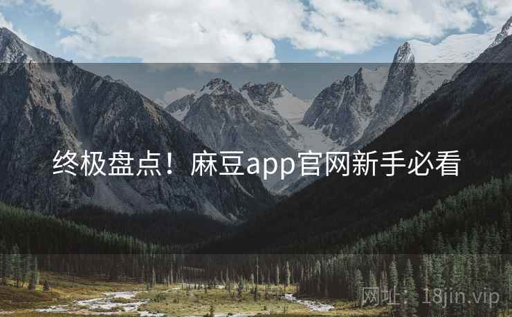 终极盘点！麻豆app官网新手必看