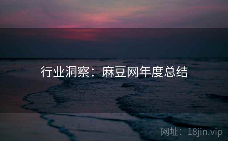 行业洞察：麻豆网年度总结